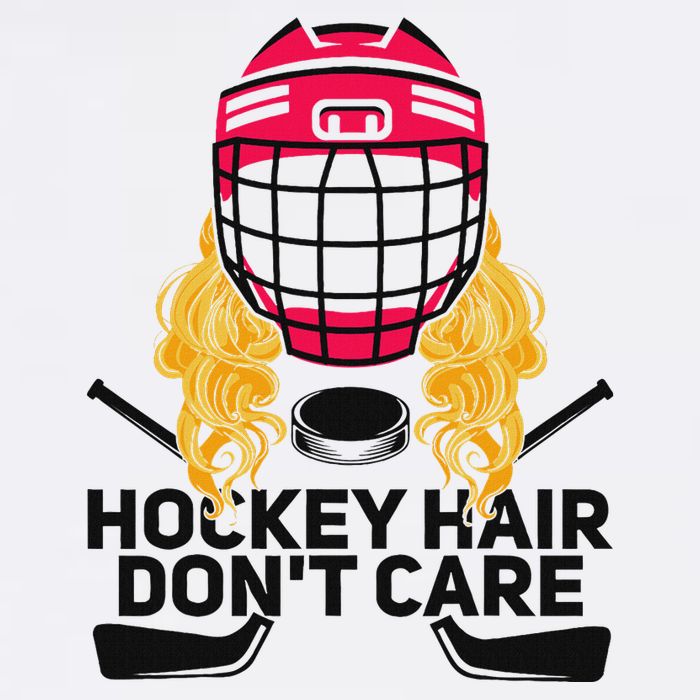 Funny Hockey Hair DonT Care Ice Hockey Girl Player Goalie Flat Bill Trucker Hat