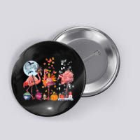 Flamingo Happy HalloThanksmas Funny Halloween Thanksgiving Christmas Button