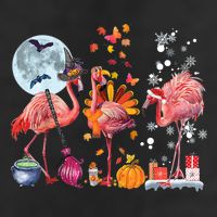 Flamingo Happy HalloThanksmas Funny Halloween Thanksgiving Christmas Adult Drive Performance Visor