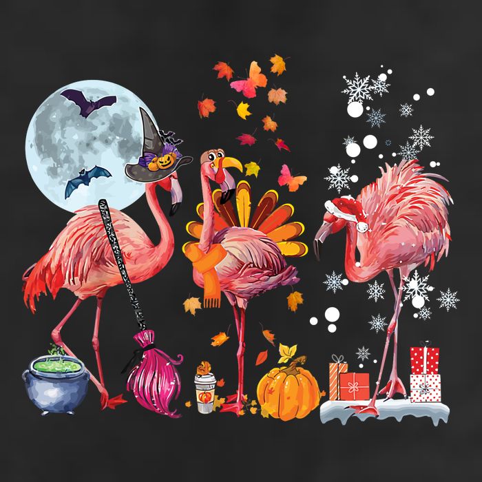 Flamingo Happy HalloThanksmas Funny Halloween Thanksgiving Christmas Adult Drive Performance Visor