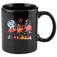 Flamingo Happy HalloThanksmas Funny Halloween Thanksgiving Christmas 11oz C Handle Ceramic Mug