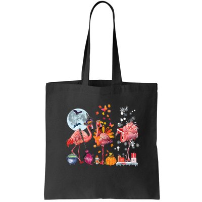 Flamingo Happy HalloThanksmas Funny Halloween Thanksgiving Christmas Bag