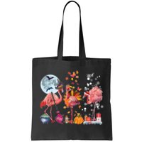 Flamingo Happy HalloThanksmas Funny Halloween Thanksgiving Christmas Tote Bag