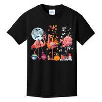 Flamingo Happy HalloThanksmas Funny Halloween Thanksgiving Christmas Kids T-Shirt