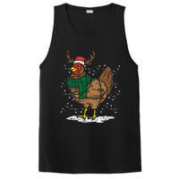 Festive Holiday Hen with Santa Hat for Farm Lovers PosiCharge Competitor Tank