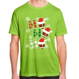 Funny Ho Ho Ho Footballer American Football Christmas Great Gift Adult ChromaSoft Performance T-Shirt