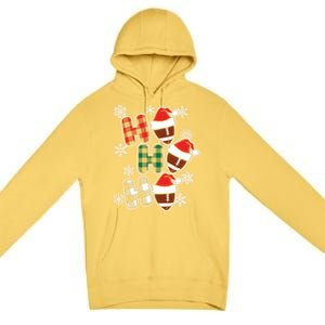 Funny Ho Ho Ho Footballer American Football Christmas Great Gift Premium Pullover Hoodie