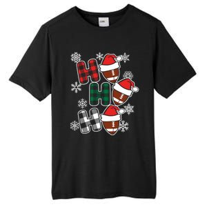 Funny Ho Ho Ho Footballer American Football Christmas Great Gift Tall Fusion ChromaSoft Performance T-Shirt