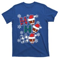 Funny Ho Ho Ho Footballer American Football Christmas Great Gift T-Shirt