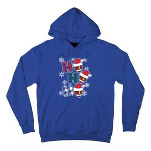 Funny Ho Ho Ho Footballer American Football Christmas Great Gift Tall Hoodie