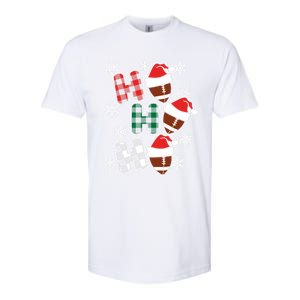 Funny Ho Ho Ho Footballer American Football Christmas Great Gift Softstyle CVC T-Shirt