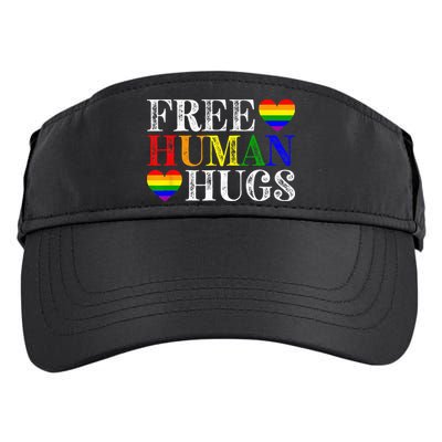 Free Human Hugs LGBT Pride Month Adult Drive Performance Visor
