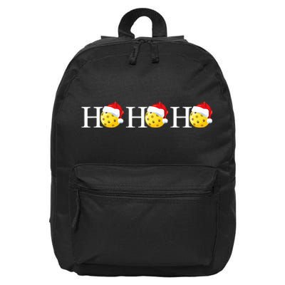 Funny Ho Ho Ho Christmas Pickleball Santa  16 in Basic Backpack