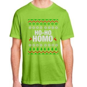 Funny Ho Ho Homo Gay Lgbt Ugly Christmas Gift Adult ChromaSoft Performance T-Shirt