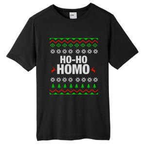 Funny Ho Ho Homo Gay Lgbt Ugly Christmas Gift Tall Fusion ChromaSoft Performance T-Shirt