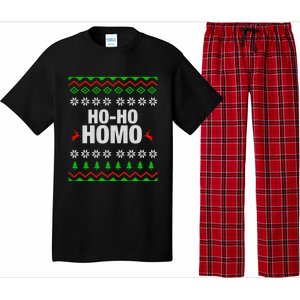 Funny Ho Ho Homo Gay Lgbt Ugly Christmas Gift Pajama Set