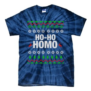 Funny Ho Ho Homo Gay Lgbt Ugly Christmas Gift Tie-Dye T-Shirt