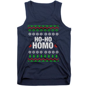 Funny Ho Ho Homo Gay Lgbt Ugly Christmas Gift Tank Top