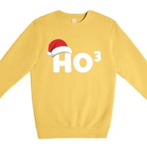 Funny Ho Ho Ho Ho3 Cubed Santa Christmas Math Teacher Xmas Meaningful Gift Premium Crewneck Sweatshirt