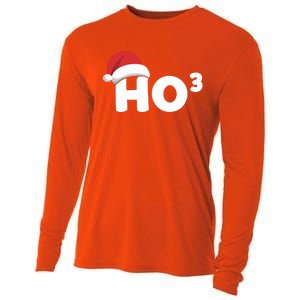 Funny Ho Ho Ho Ho3 Cubed Santa Christmas Math Teacher Xmas Meaningful Gift Cooling Performance Long Sleeve Crew