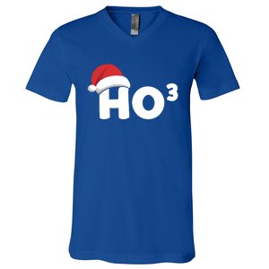 Funny Ho Ho Ho Ho3 Cubed Santa Christmas Math Teacher Xmas Meaningful Gift V-Neck T-Shirt