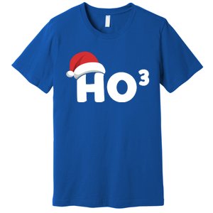 Funny Ho Ho Ho Ho3 Cubed Santa Christmas Math Teacher Xmas Meaningful Gift Premium T-Shirt