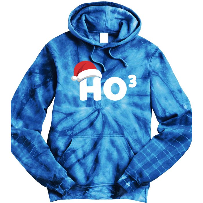 Funny Ho Ho Ho Ho3 Cubed Santa Christmas Math Teacher Xmas Meaningful Gift Tie Dye Hoodie