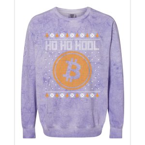 Funny Ho Ho Hodl Bitcoin Christmas Gift Ugly Party Funny Gift Colorblast Crewneck Sweatshirt