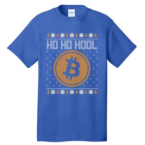 Funny Ho Ho Hodl Bitcoin Christmas Gift Ugly Party Funny Gift Tall T-Shirt