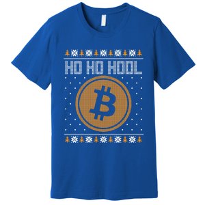 Funny Ho Ho Hodl Bitcoin Christmas Gift Ugly Party Funny Gift Premium T-Shirt