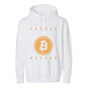 Funny Ho Ho Hodl Bitcoin Christmas Gift Ugly Party Funny Gift Garment-Dyed Fleece Hoodie