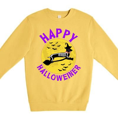 Funny Happy Halloweiner Dachshund Lover Premium Crewneck Sweatshirt