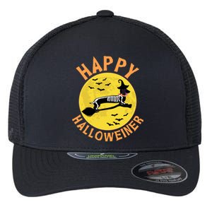 Funny Happy Halloweiner Dachshund Lover Flexfit Unipanel Trucker Cap