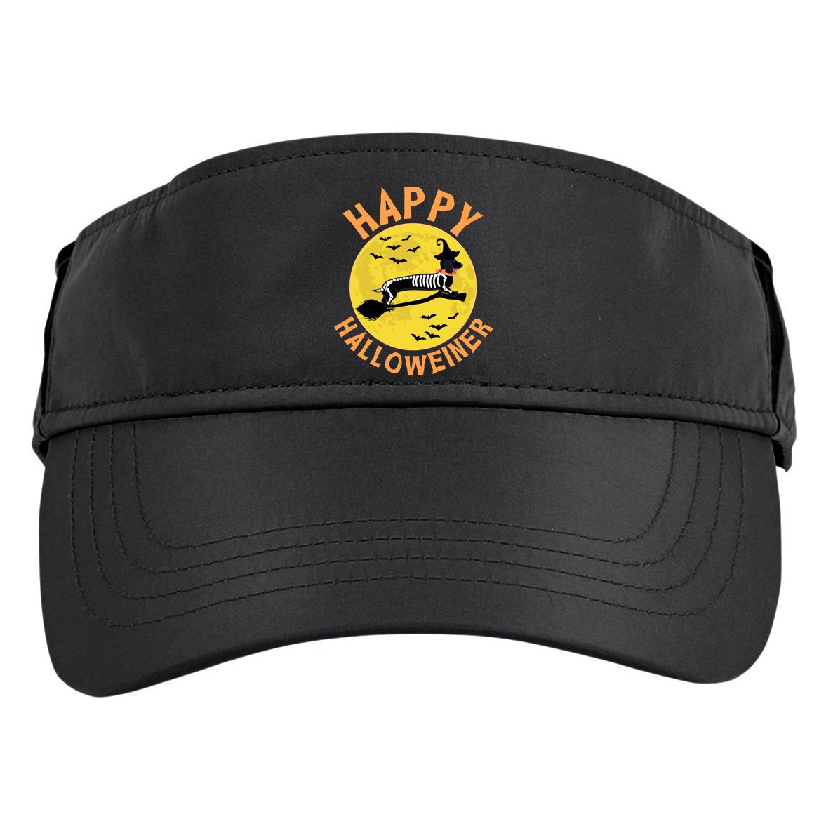 Funny Happy Halloweiner Dachshund Lover Adult Drive Performance Visor
