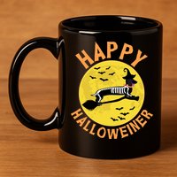 Funny Happy Halloweiner Dachshund Lover 11oz C Handle Ceramic Mug
