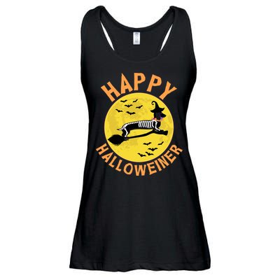 Funny Happy Halloweiner Dachshund Lover Ladies Essential Flowy Tank