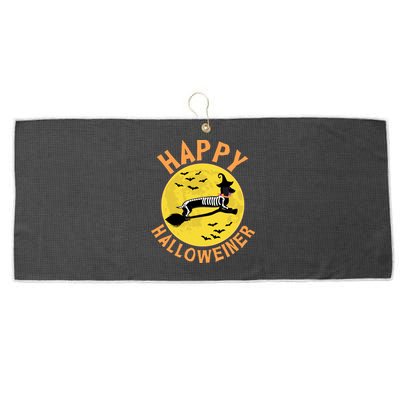 Funny Happy Halloweiner Dachshund Lover Large Microfiber Waffle Golf Towel