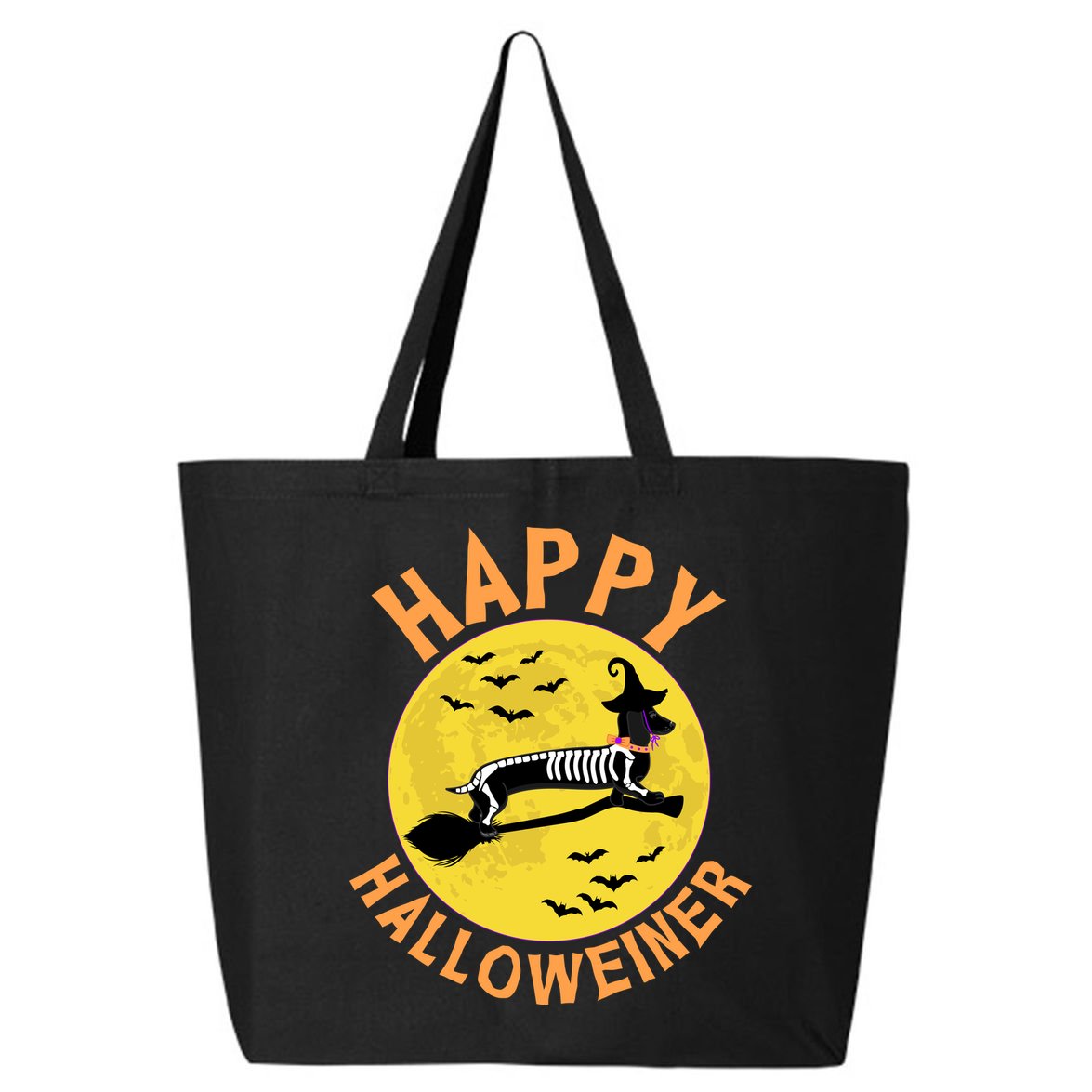 Funny Happy Halloweiner Dachshund Lover 25L Jumbo Tote