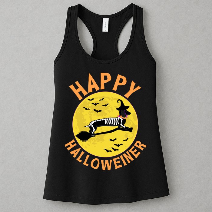 Funny Happy Halloweiner Dachshund Lover Womens Tank Top