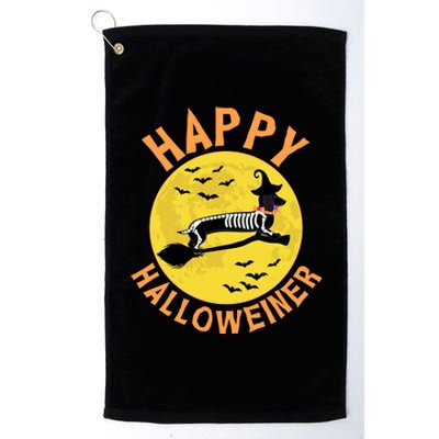 Funny Happy Halloweiner Dachshund Lover Platinum Collection Golf Towel