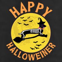Funny Happy Halloweiner Dachshund Lover Golf Towel