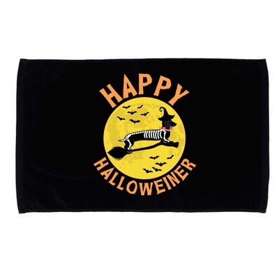 Funny Happy Halloweiner Dachshund Lover Microfiber Hand Towel