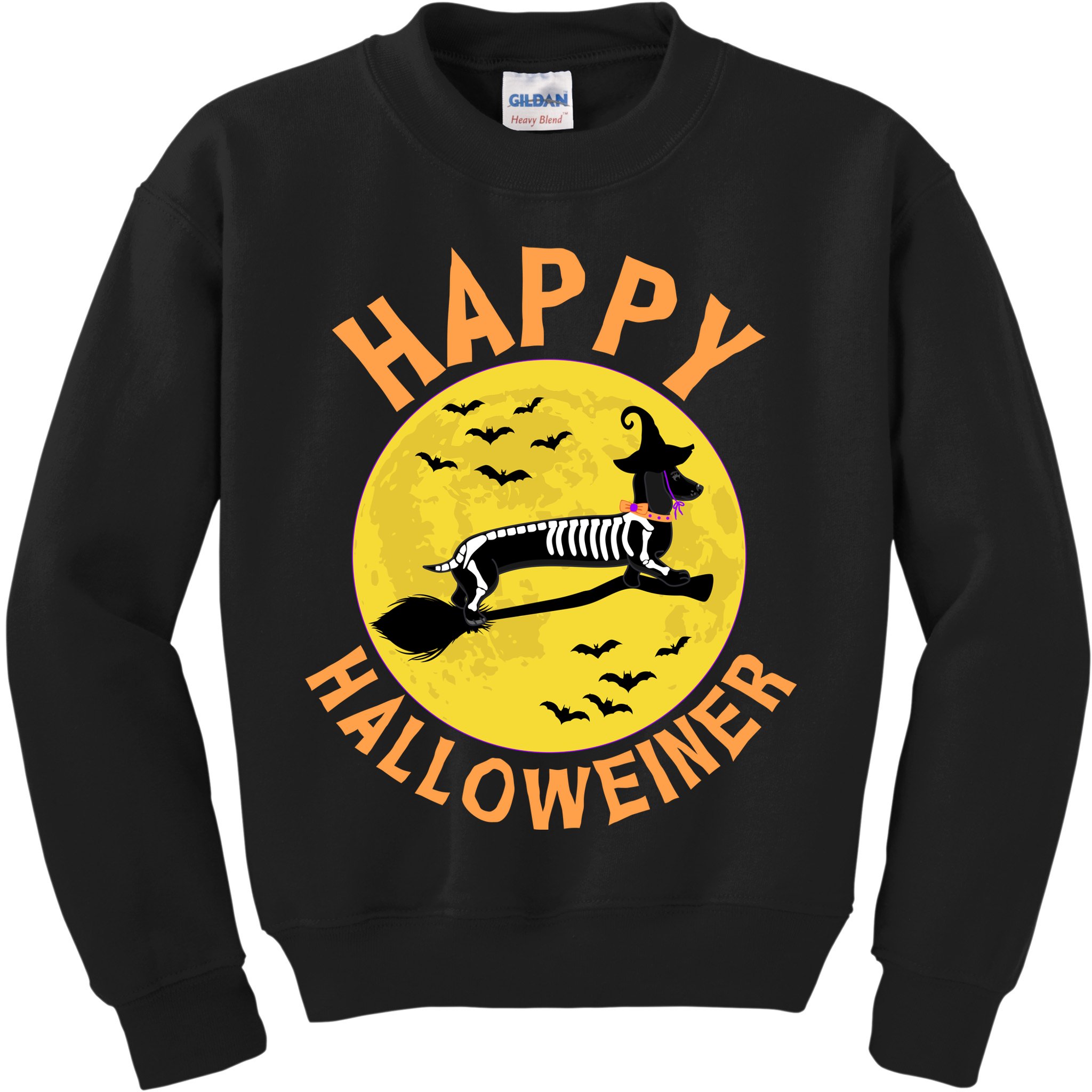 Funny Happy Halloweiner Dachshund Lover Kids Sweatshirt