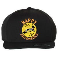 Funny Happy Halloweiner Dachshund Lover Wool Snapback Cap