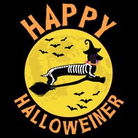 Funny Happy Halloweiner Dachshund Lover Wool Snapback Cap