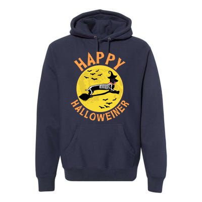 Funny Happy Halloweiner Dachshund Lover Premium Hoodie