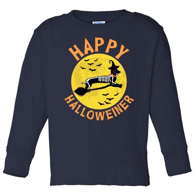 Funny Happy Halloweiner Dachshund Lover Toddler Long Sleeve Shirt