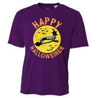 Funny Happy Halloweiner Dachshund Lover Cooling Performance Crew T-Shirt