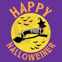 Funny Happy Halloweiner Dachshund Lover Cooling Performance Crew T-Shirt