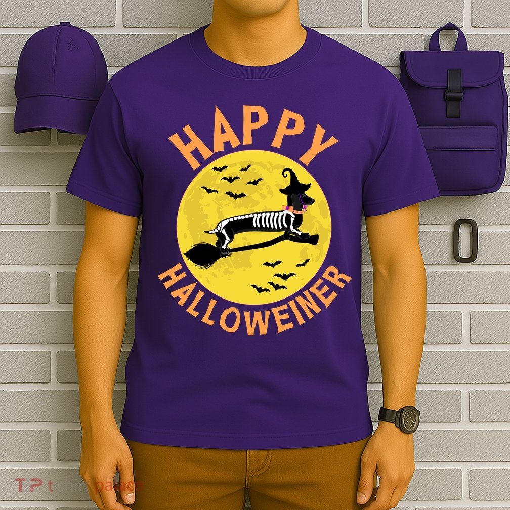 Funny Happy Halloweiner Dachshund Lover T-Shirt
